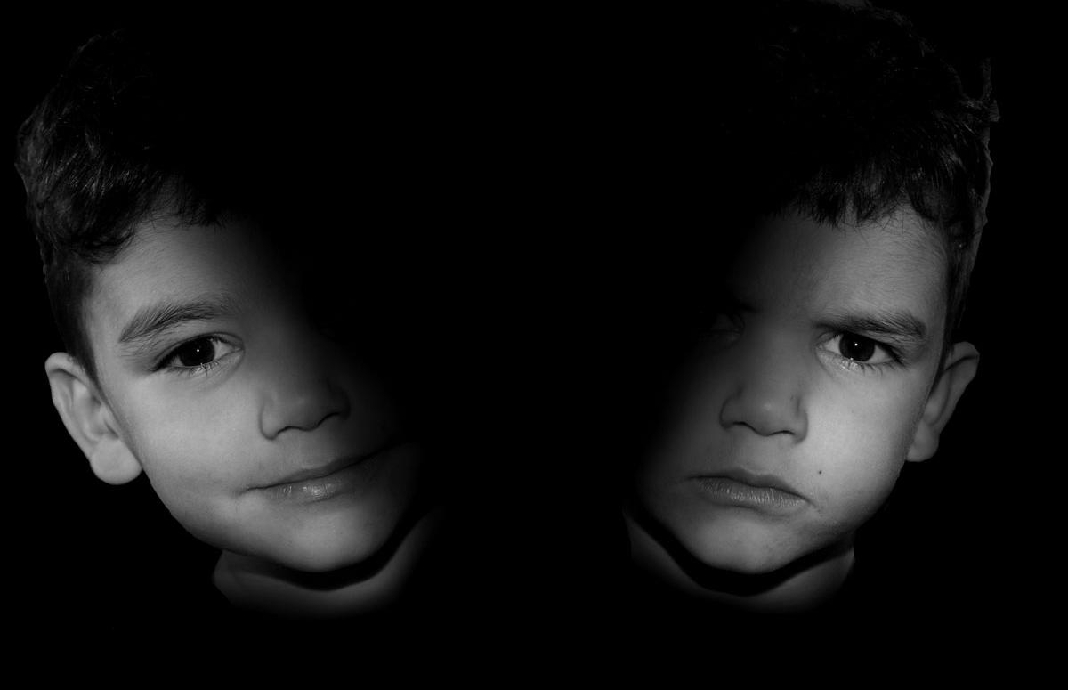 black and white filter children